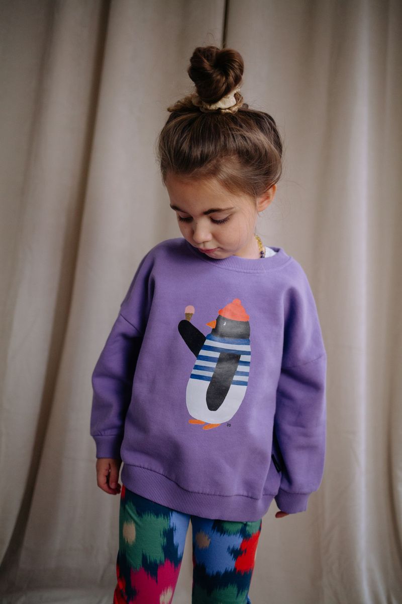Waddles Pinguin Sweater | Lavender Luxe