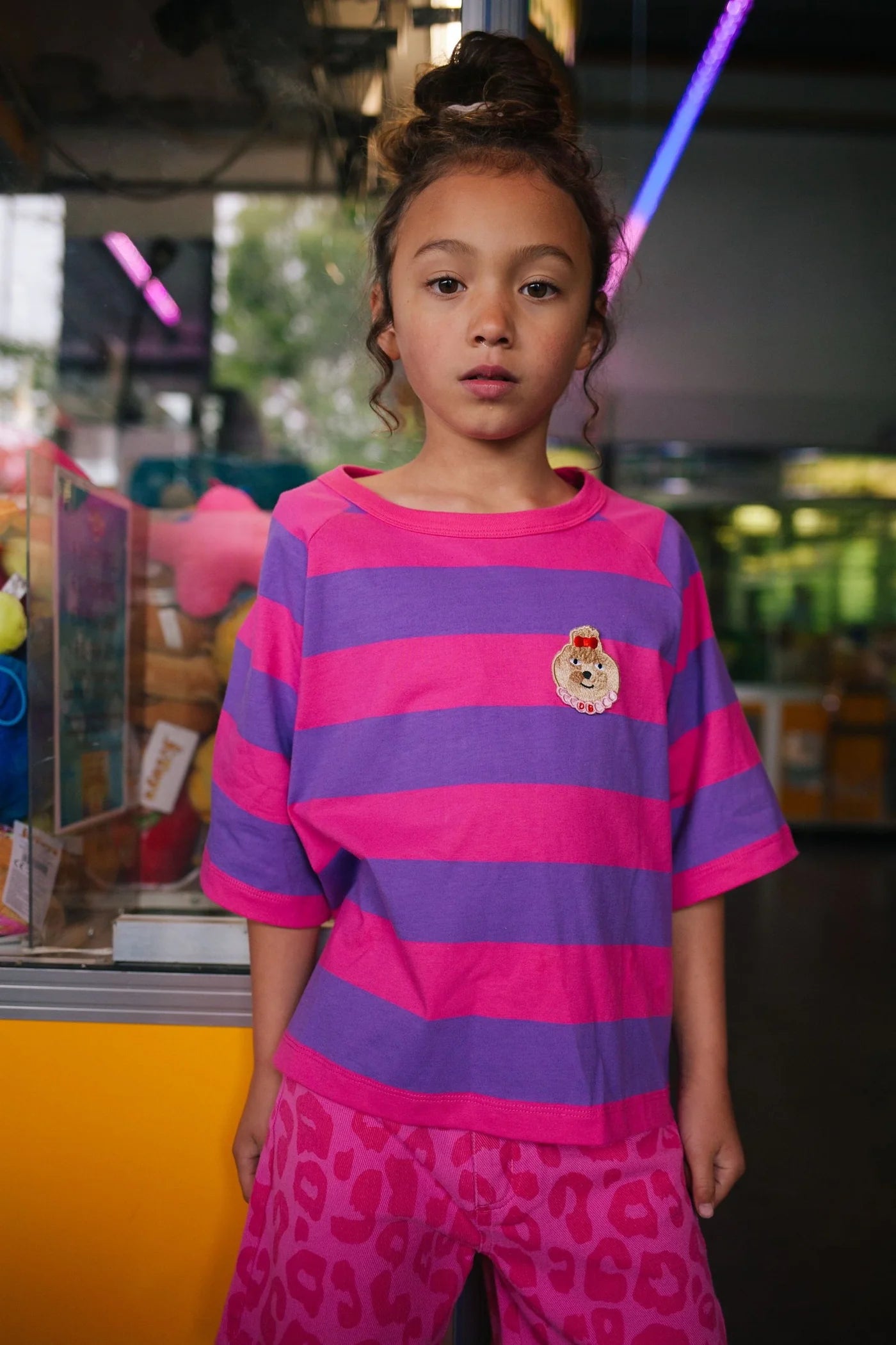 SNAZZY LEOPARD SHORTS BUBBLEGUM BLOOM