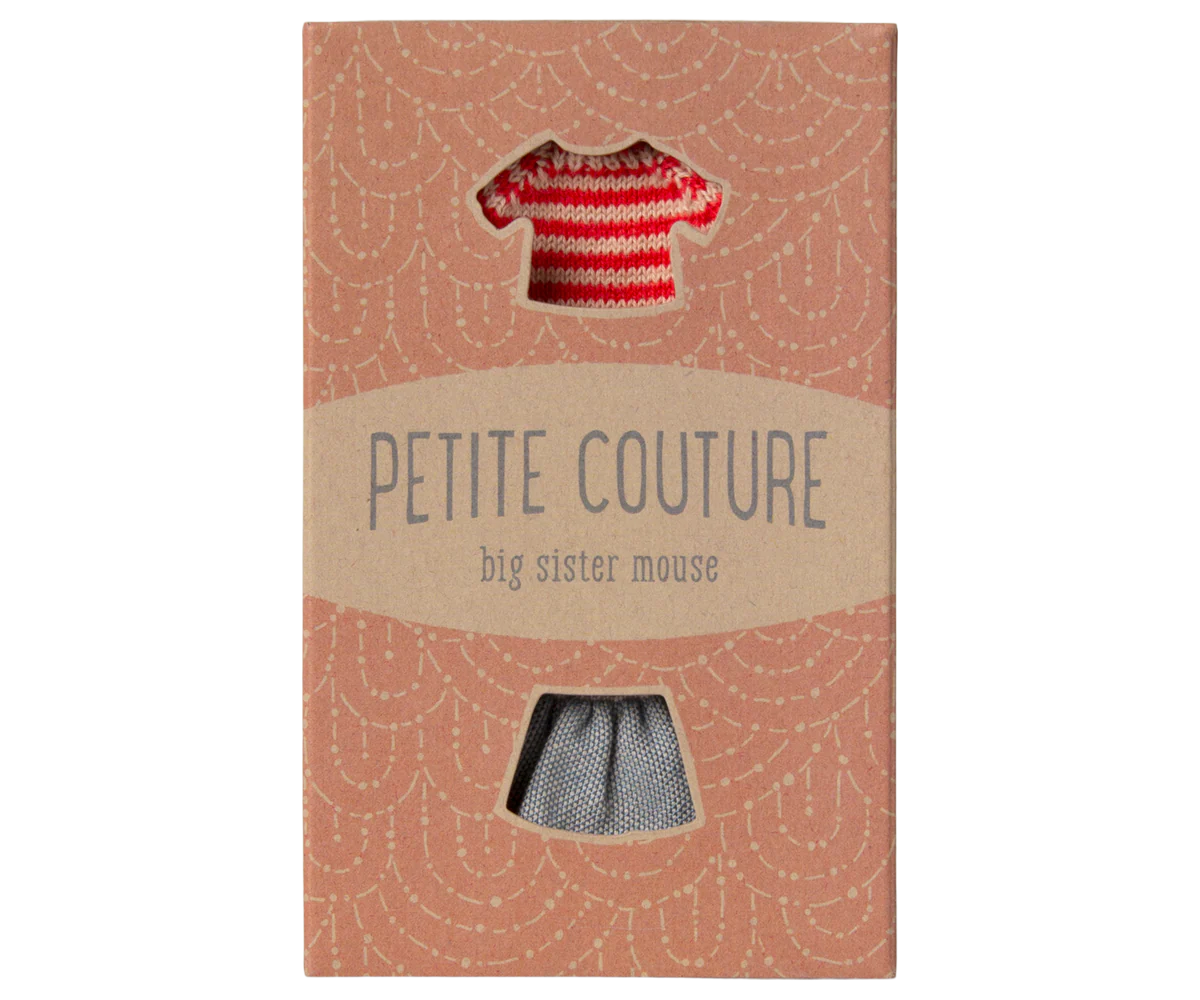 KNITTED SWEATERAND SKIRT BIG SISTER MOUSE