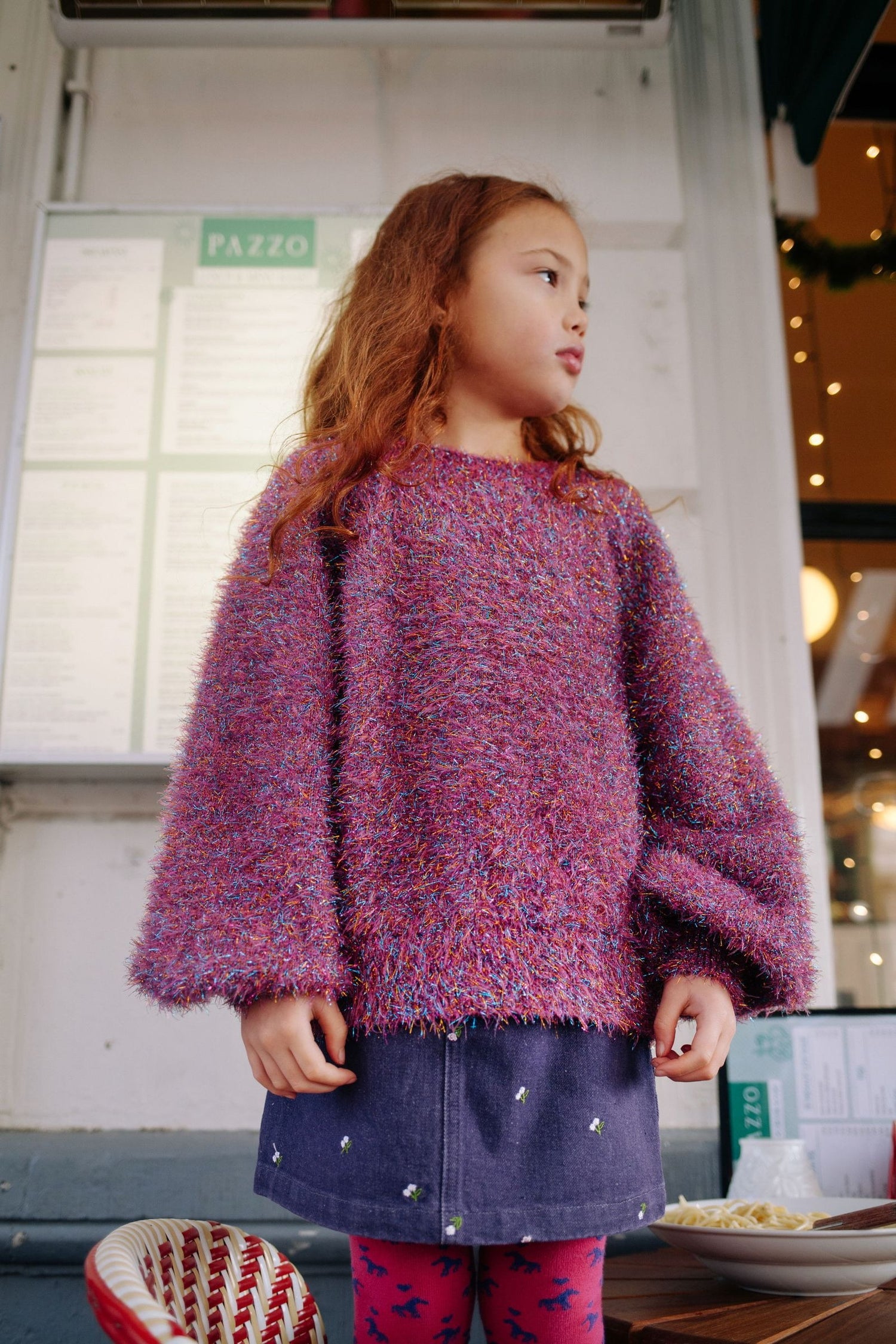 STARDAZZLE GLITTER SWEATER RAINBOW