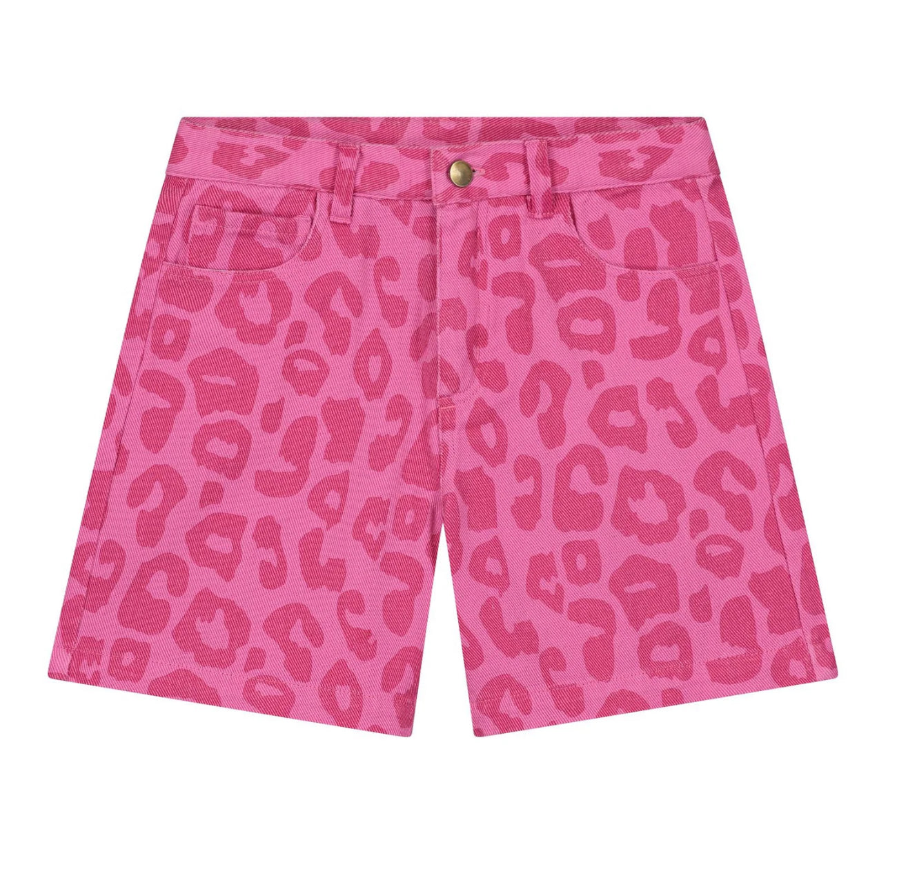 SNAZZY LEOPARD SHORTS BUBBLEGUM BLOOM