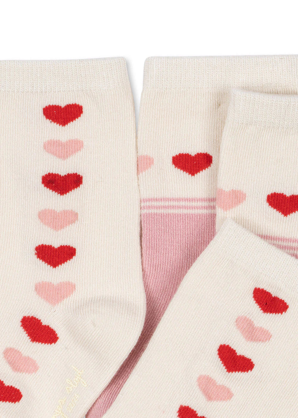 2 PACK JAQUARD SOCKS - HEART