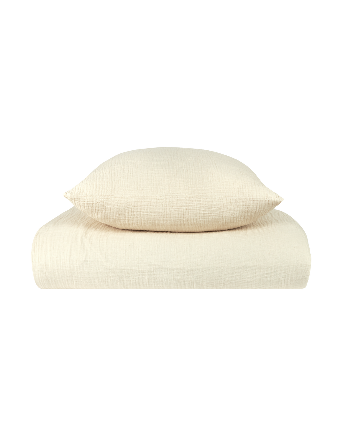 KID DUVET COVER SET IN WASHED DOUBLE MUSLIN WABI-SABI - NATURAL