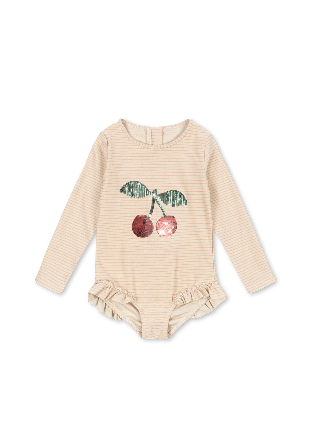 JADE LONG SLEEVE SWIMSUIT - ROSE STRIPE