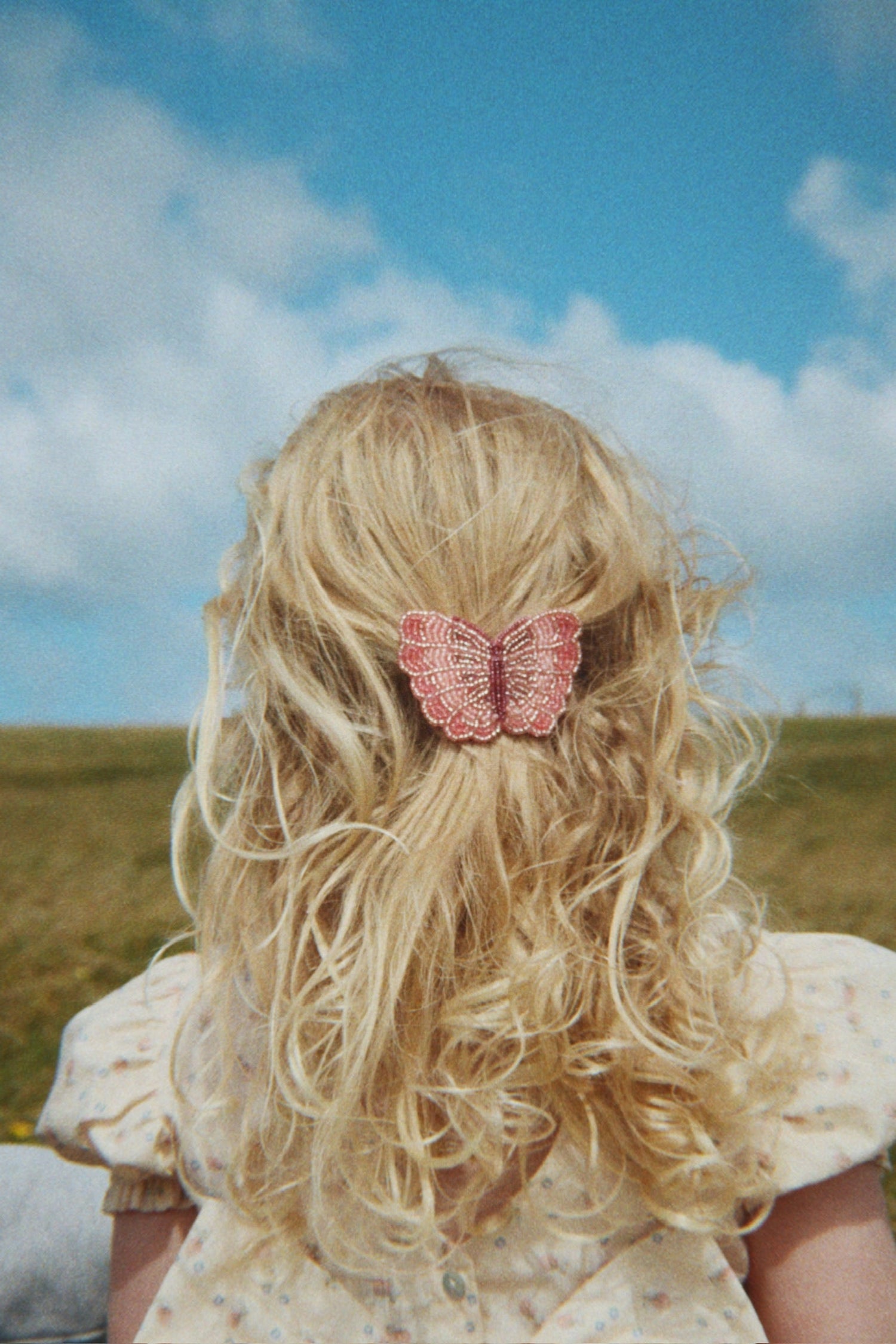 BUTTERFLY BEADED HAIR CLIP - BUTTERFLY