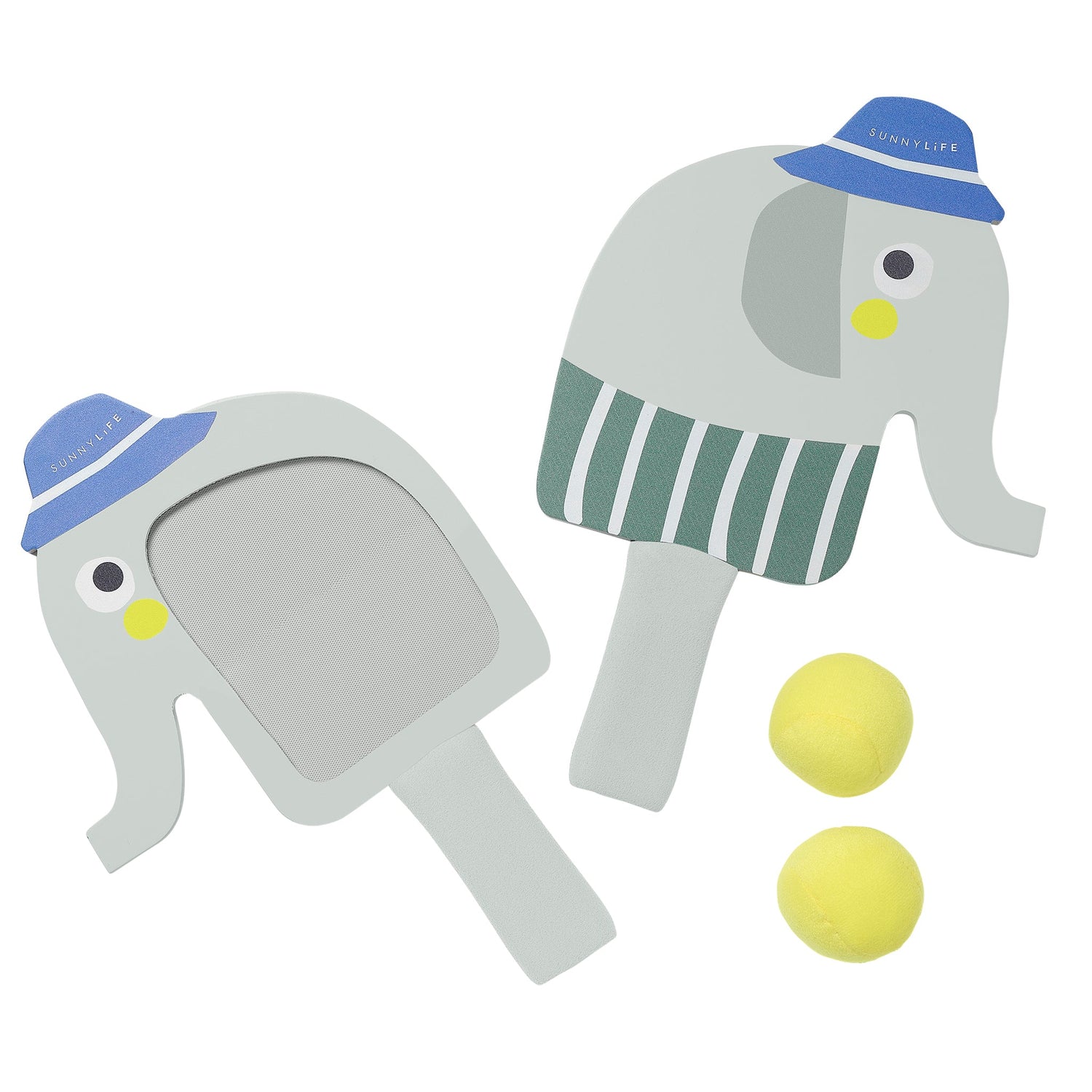 KIDS VELCRO BEACH BATS - ELI THE ELEPHANT