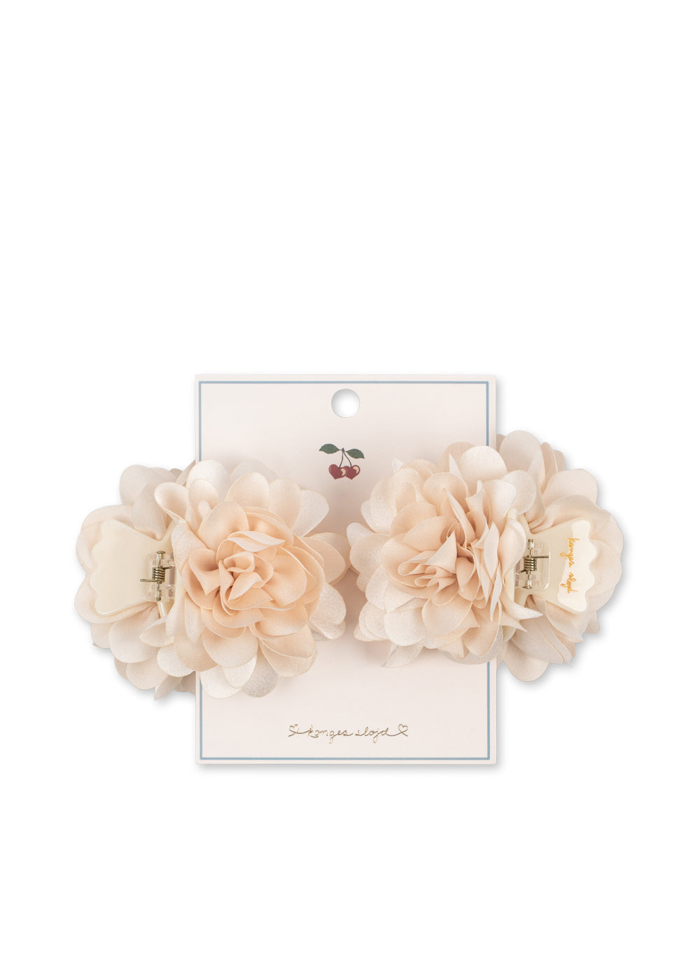 2 PACK FLOWER HAIR CLIP - EGGNOG