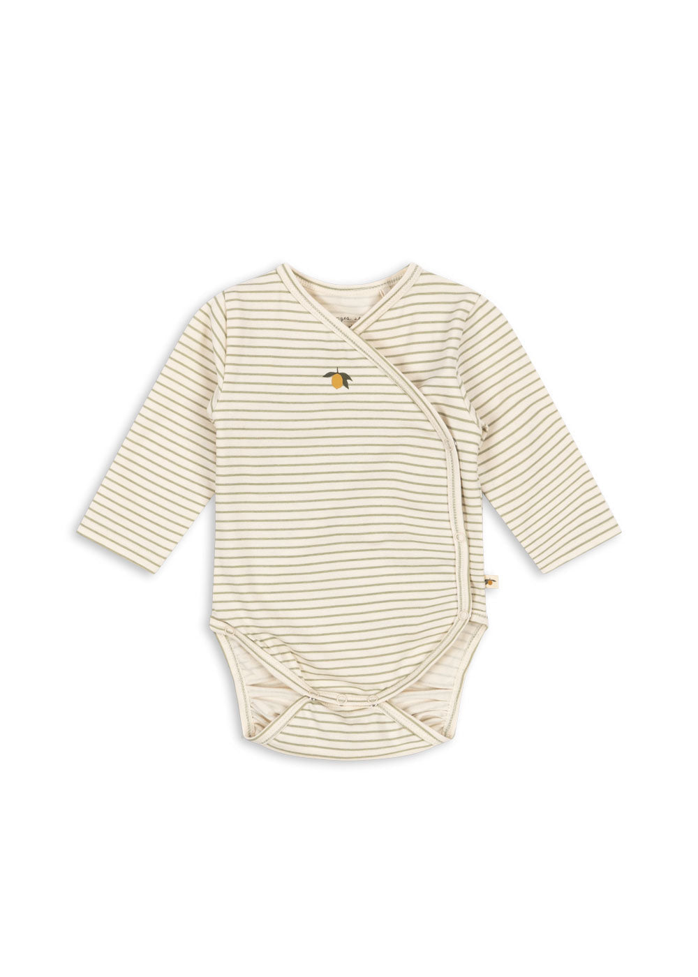 BASIC LONG SLEEVE NEWBORN BODY - TEA STRIPE