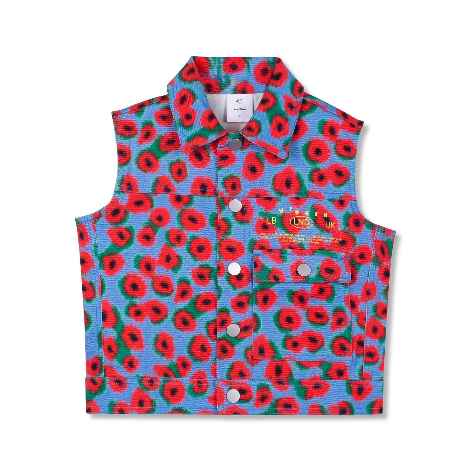 BACIA DENIM GILLET - FLORAL