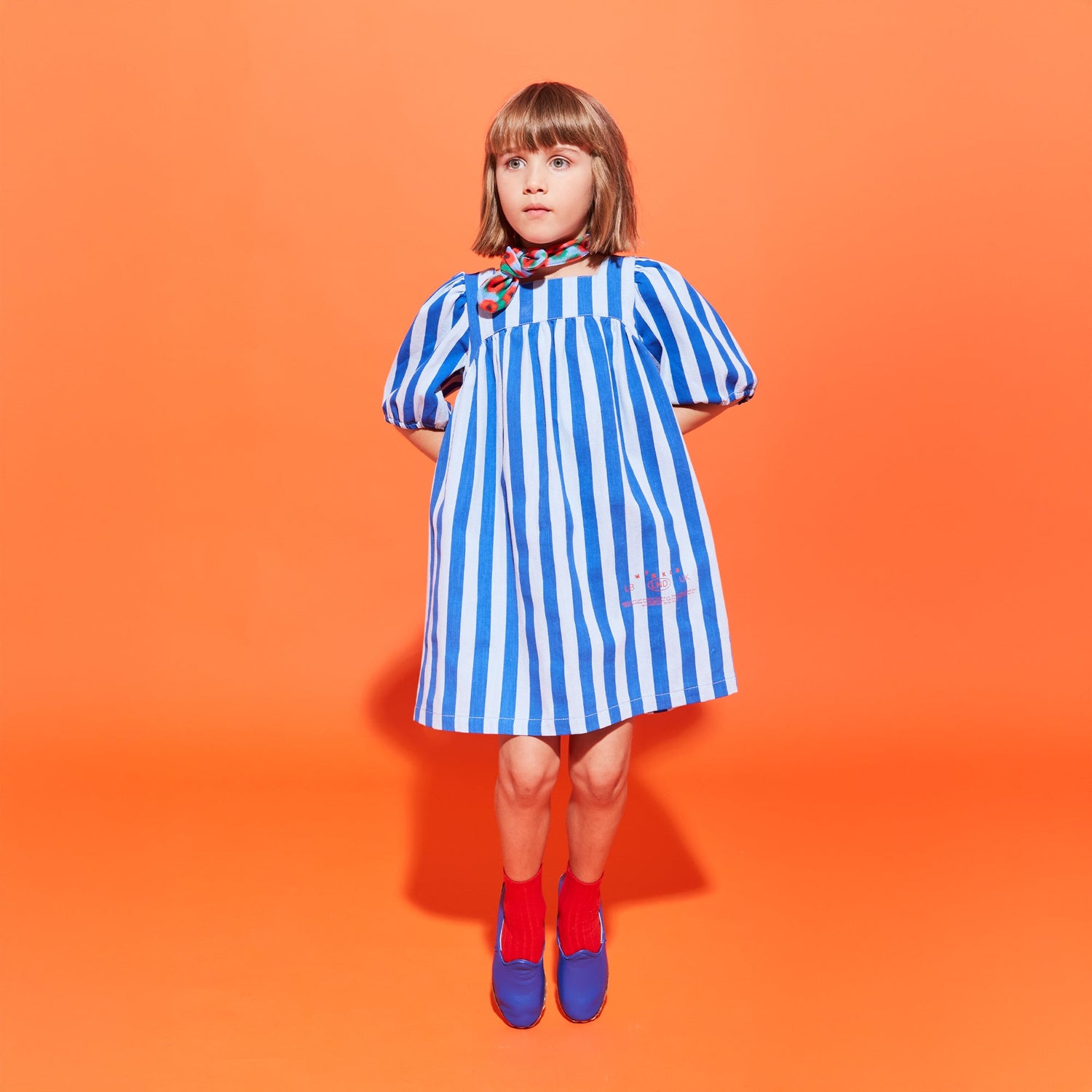 ANNKA DRESS - ARTISTS BLUE STRIPE