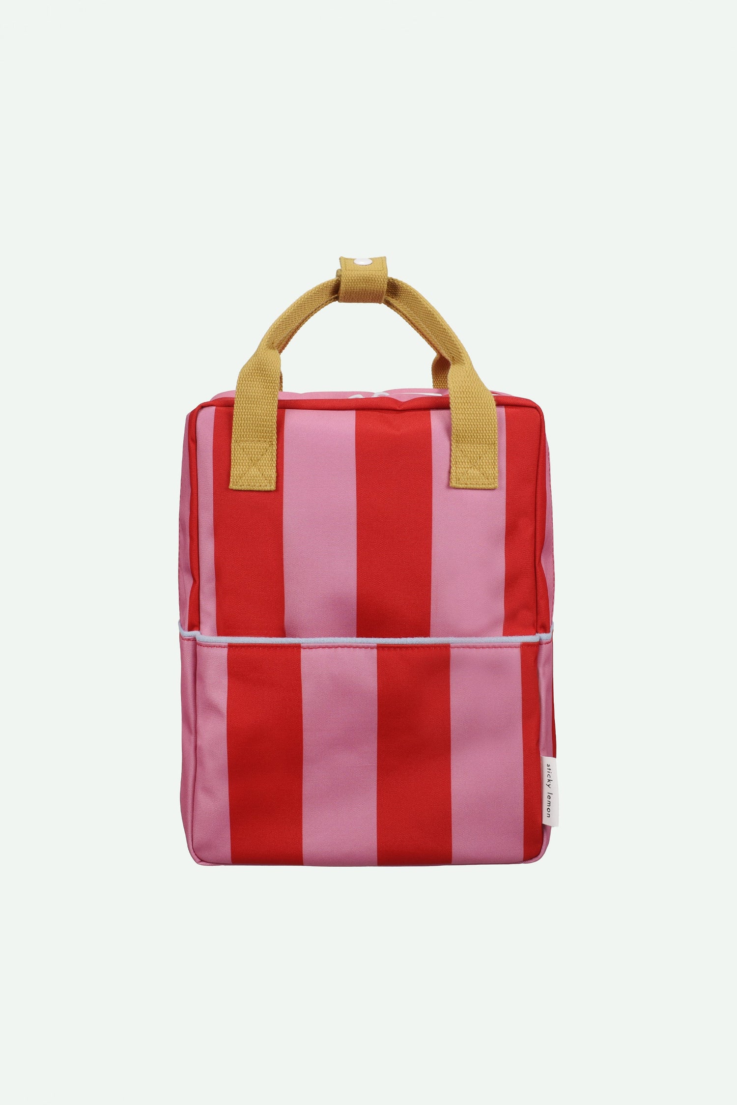BACKPACK MEDIUM - STRIPES | RED APPLE + ROSEBAY PINK