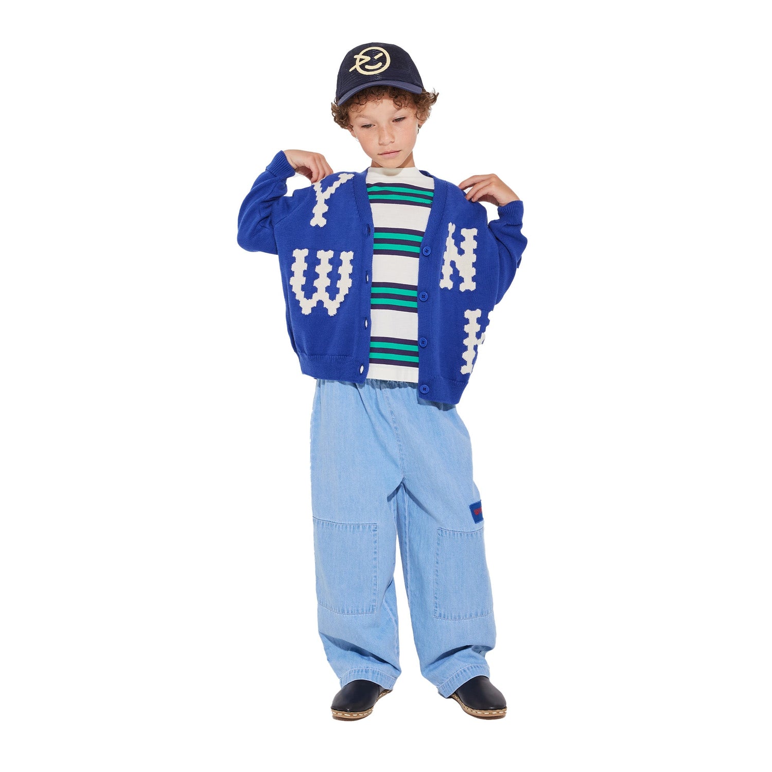 WYNKEN KNIT CARDIGAN - ARTISTS BLUE