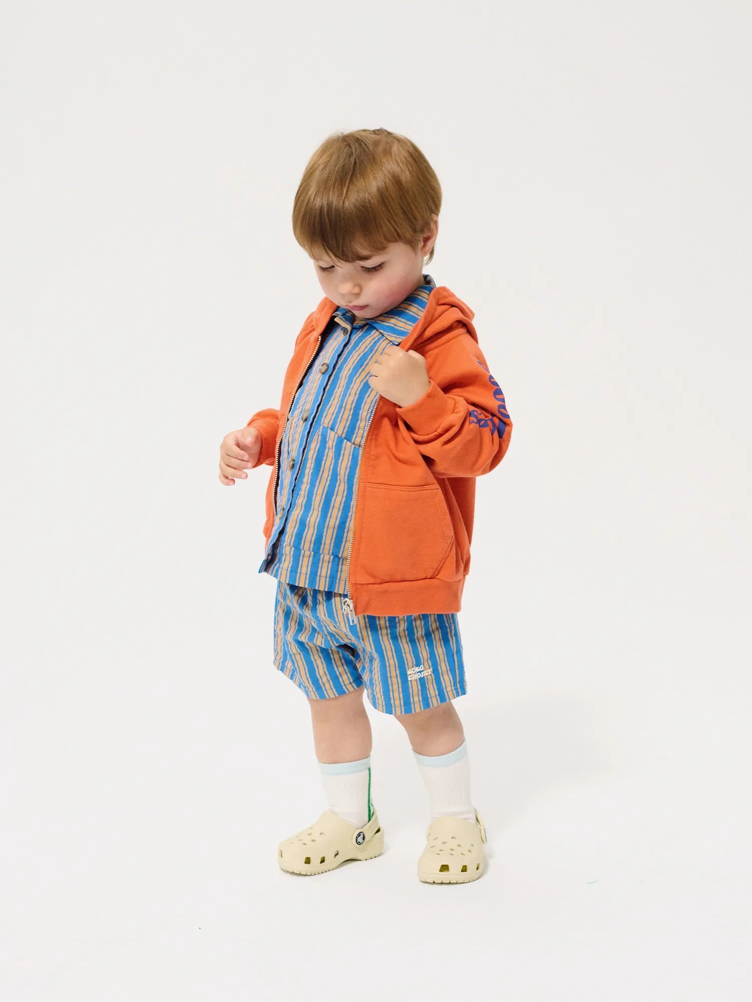 NEW HAIRLINE WOVEN SHORTS - ORANGE