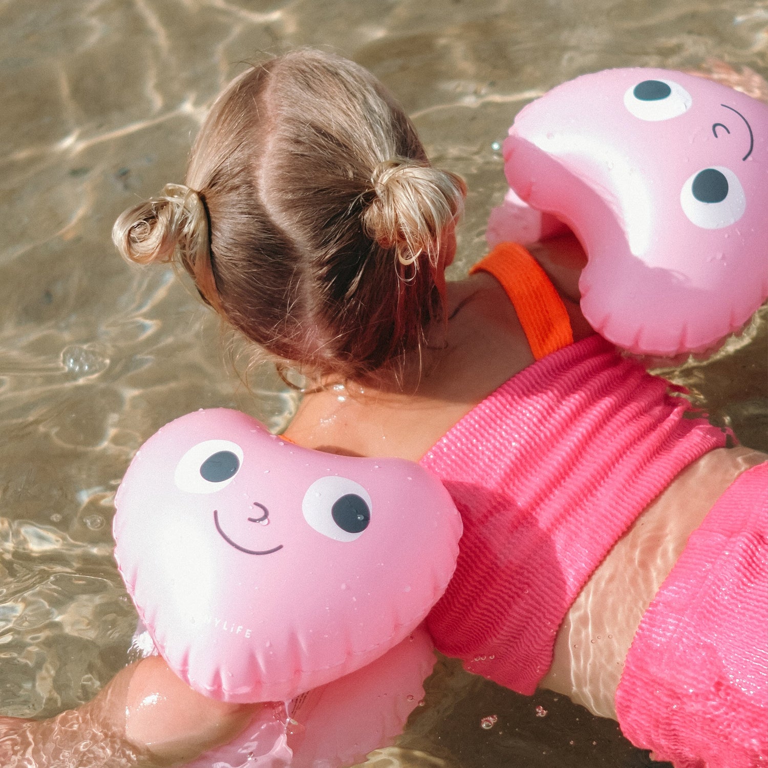INFLATABLE ARM BAND - POPPY THE PEACH PINK