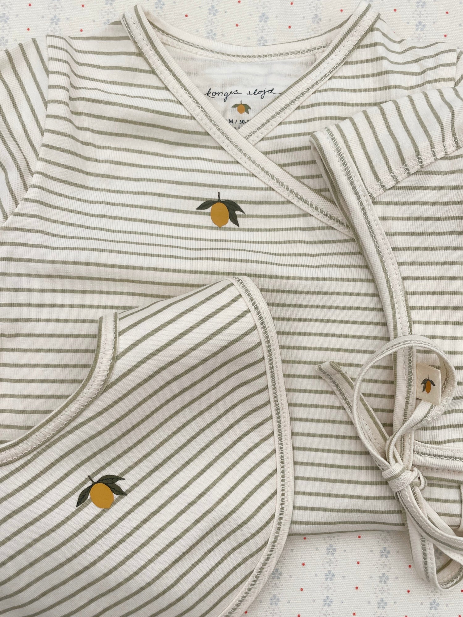 BASIC LONG SLEEVE NEWBORN BODY - TEA STRIPE