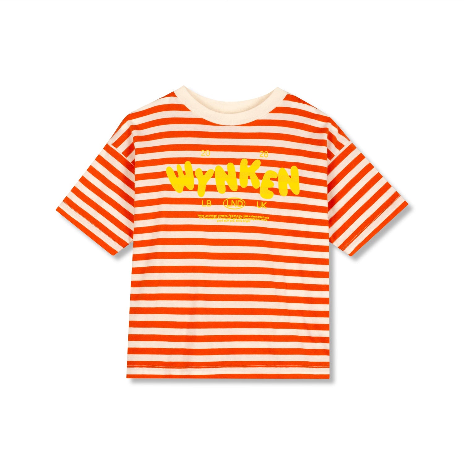 STRIPE CAP TEE - SUNGLOW / ECRU