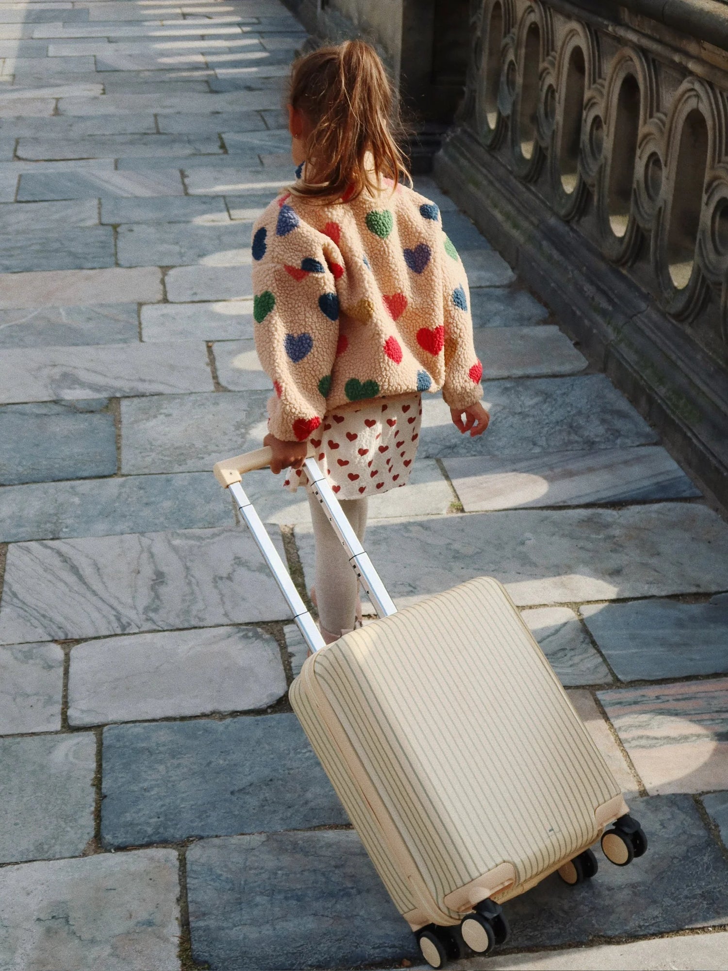 TRAVEL SUITCASE - TEA STRIPE