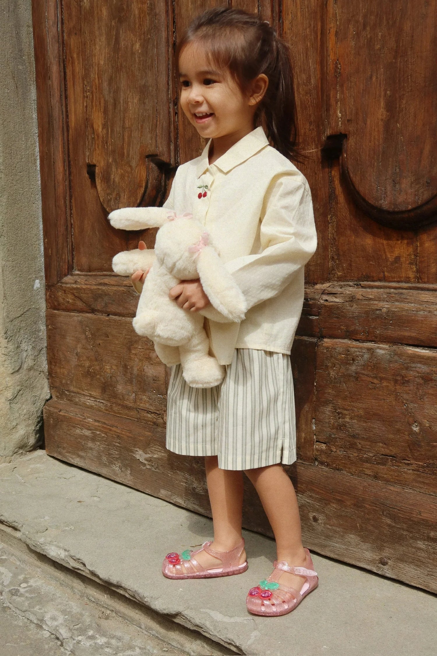 EVIA CHERRY SHIRT - CLOUD CREAM