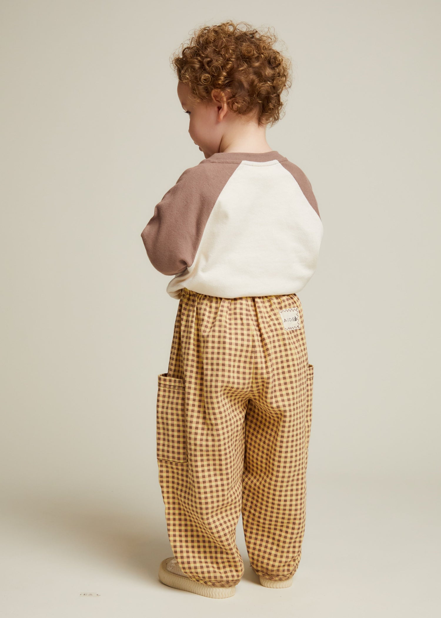 EMERSON OCHRE GINGHAM TROUSER