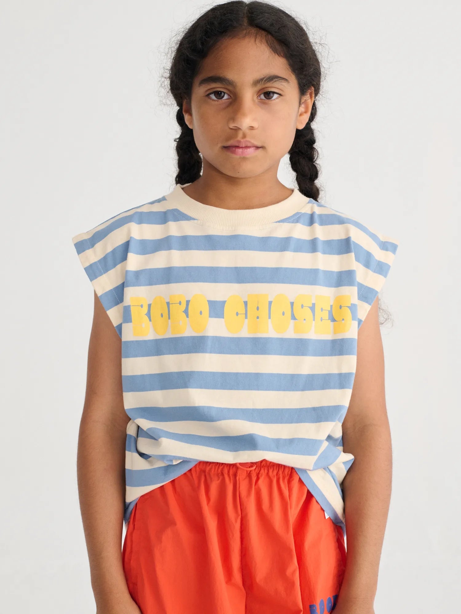 BOBO CHOSES MODERN STRIPED SLEEVELESS T SHIRT