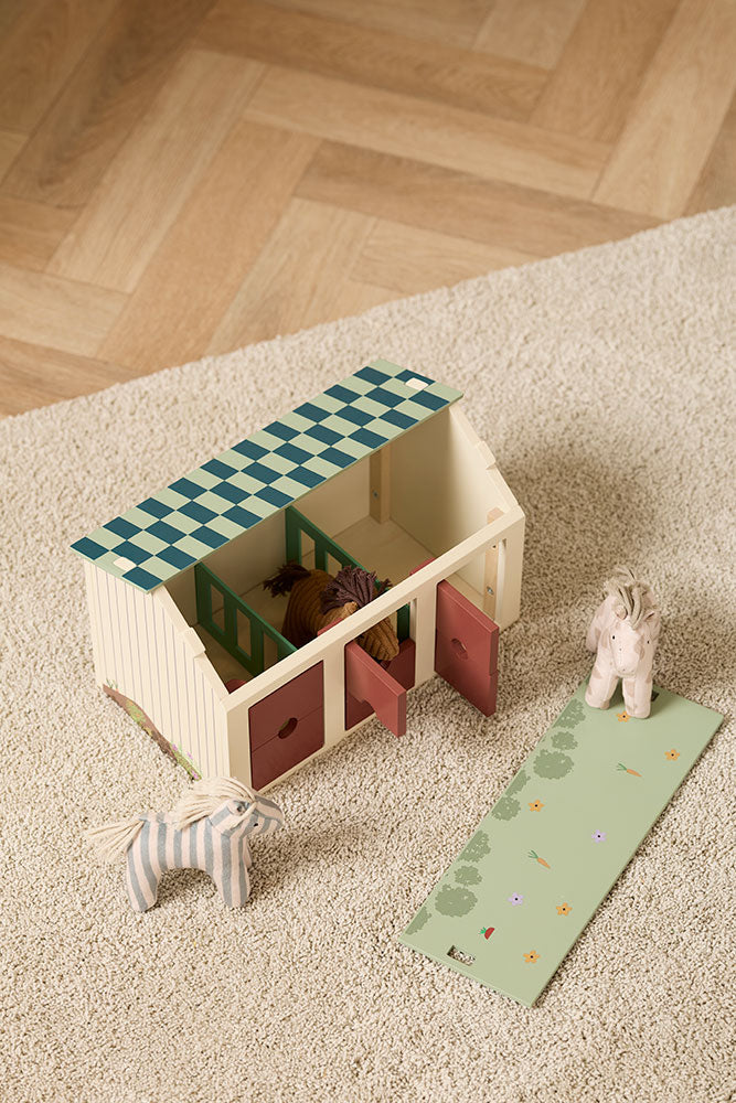Stable with horses