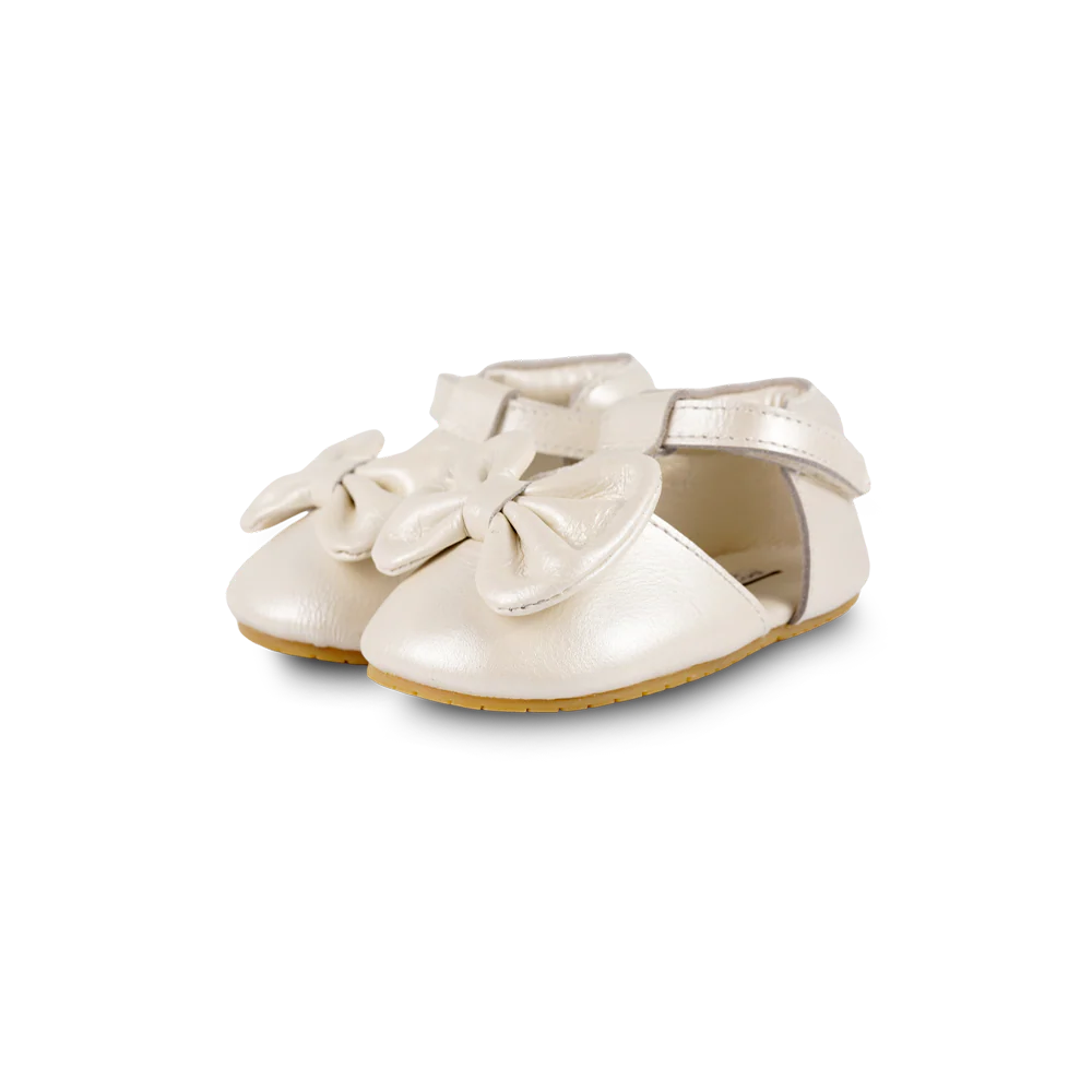 MEAU BATELIAI – OFF WHITE METALLIC LEATHER