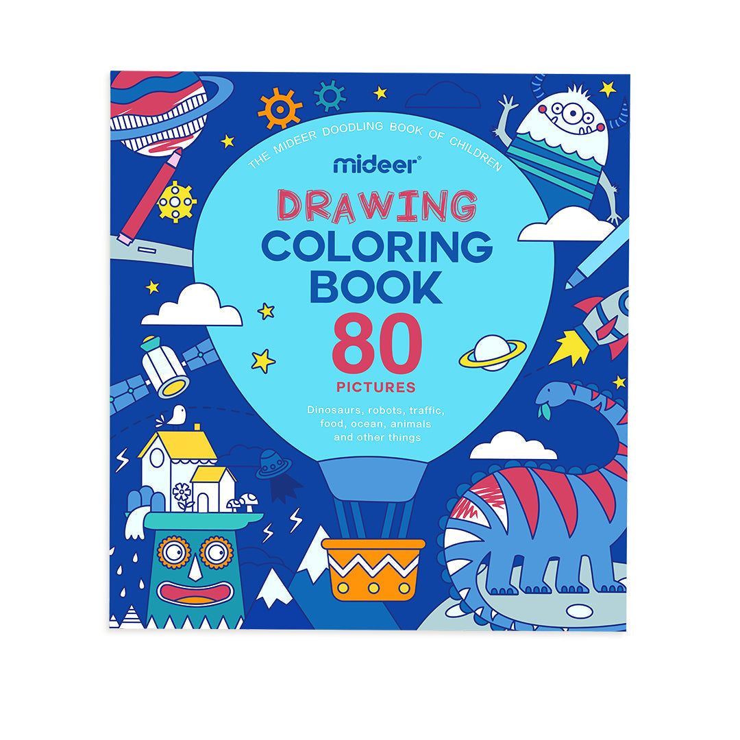 LARGE DRAWING COLORING BOOK - BLUE