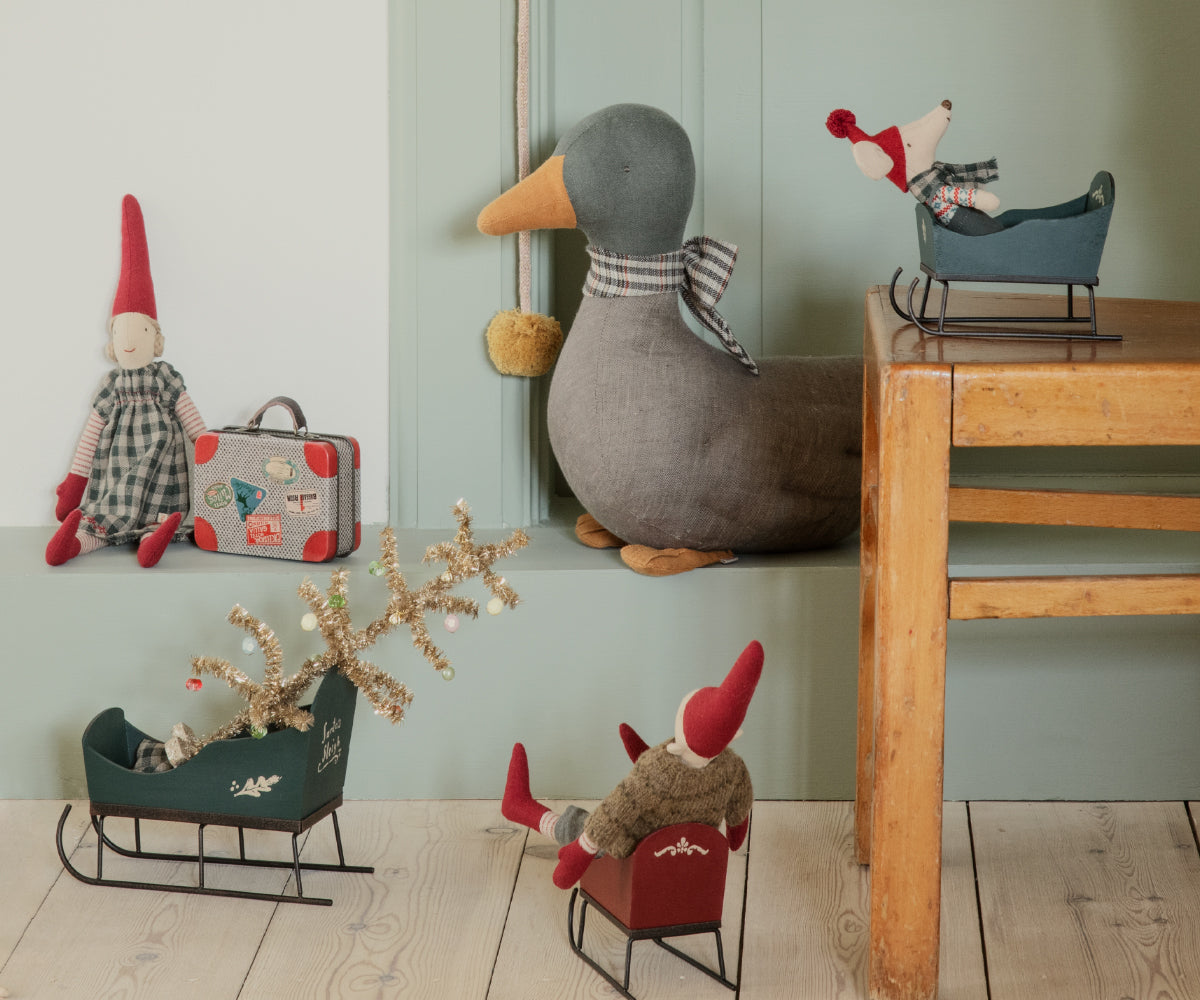 Sleigh, Mini - Green – Maileg, view 3