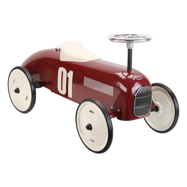METAL CAR RIDE-ON | BURGUNDY