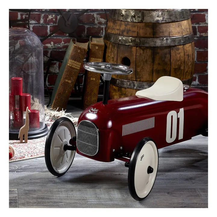 METAL CAR RIDE-ON | BURGUNDY