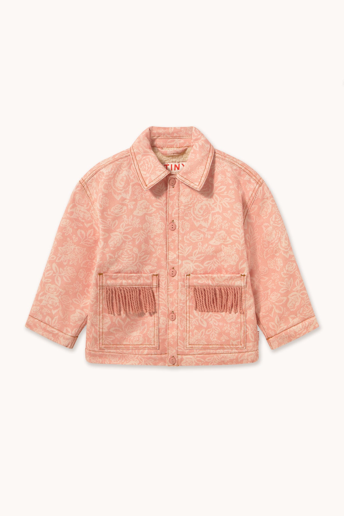 WHITE ROSES DENIM FRINGE STRIUKĖ