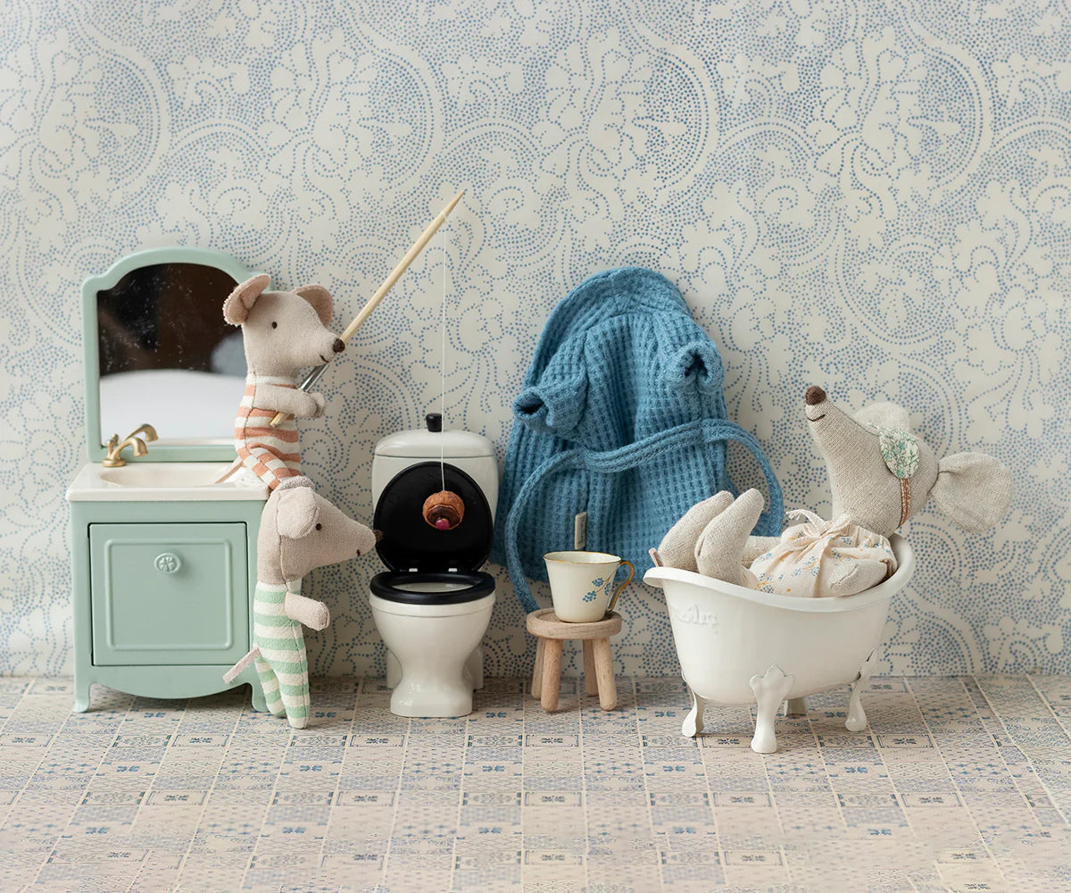BATHROBE - DUSTY BLUE