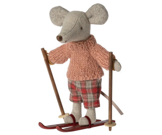 WINTER MOUSE WITH SKI SET, BIG SISTER