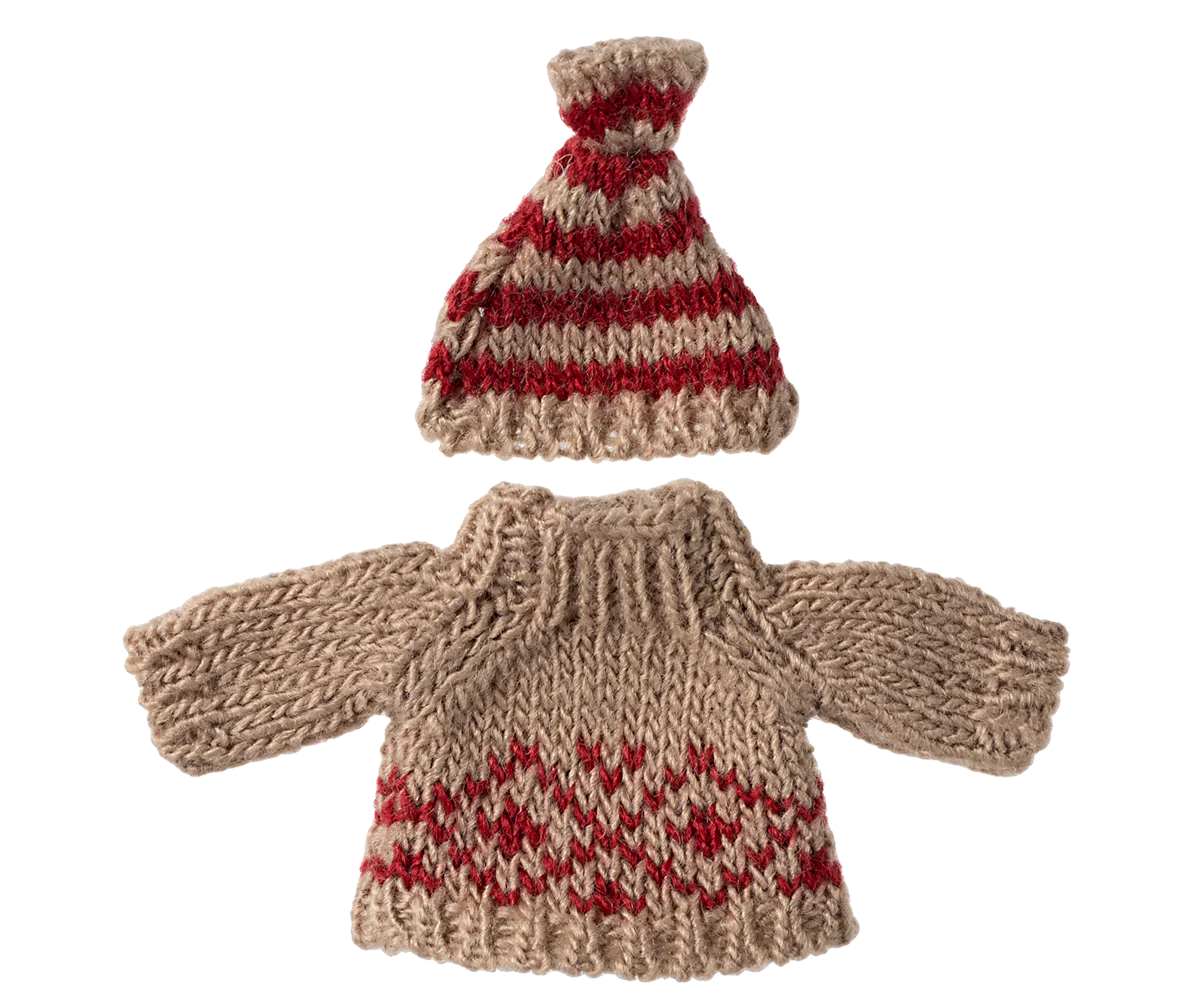 KNITTED SWEATER AND HAT, MUM MOUSE