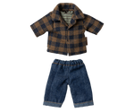 Brown Checked Shirt And Pants Dad Mouse
