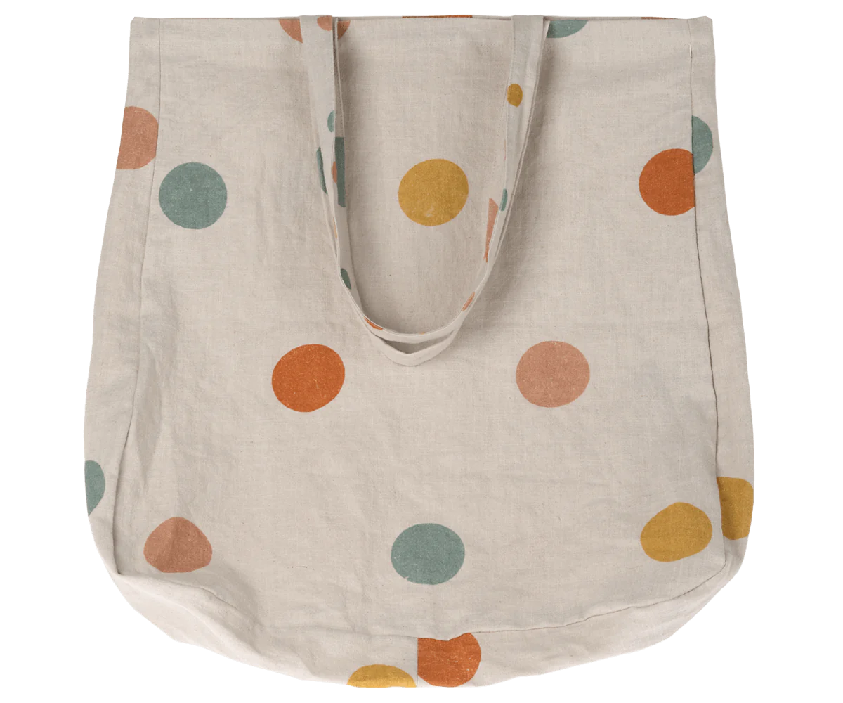 TOTE BAG, MULTI DOTS - LARGE