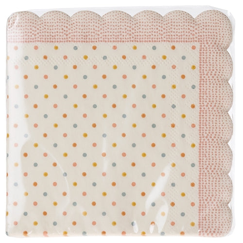MULTI DOTS NAPKIN ROSE