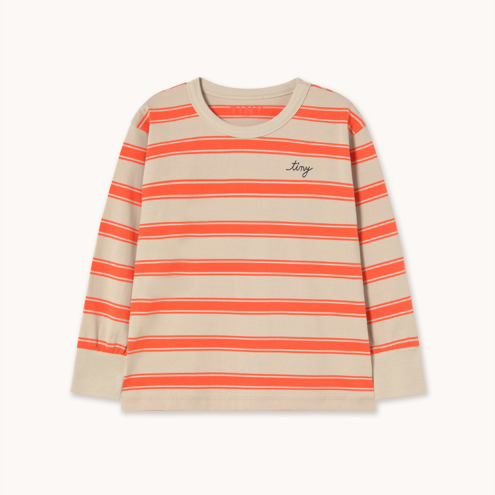 Retro Stripes Sleeve Tee Sumer Red