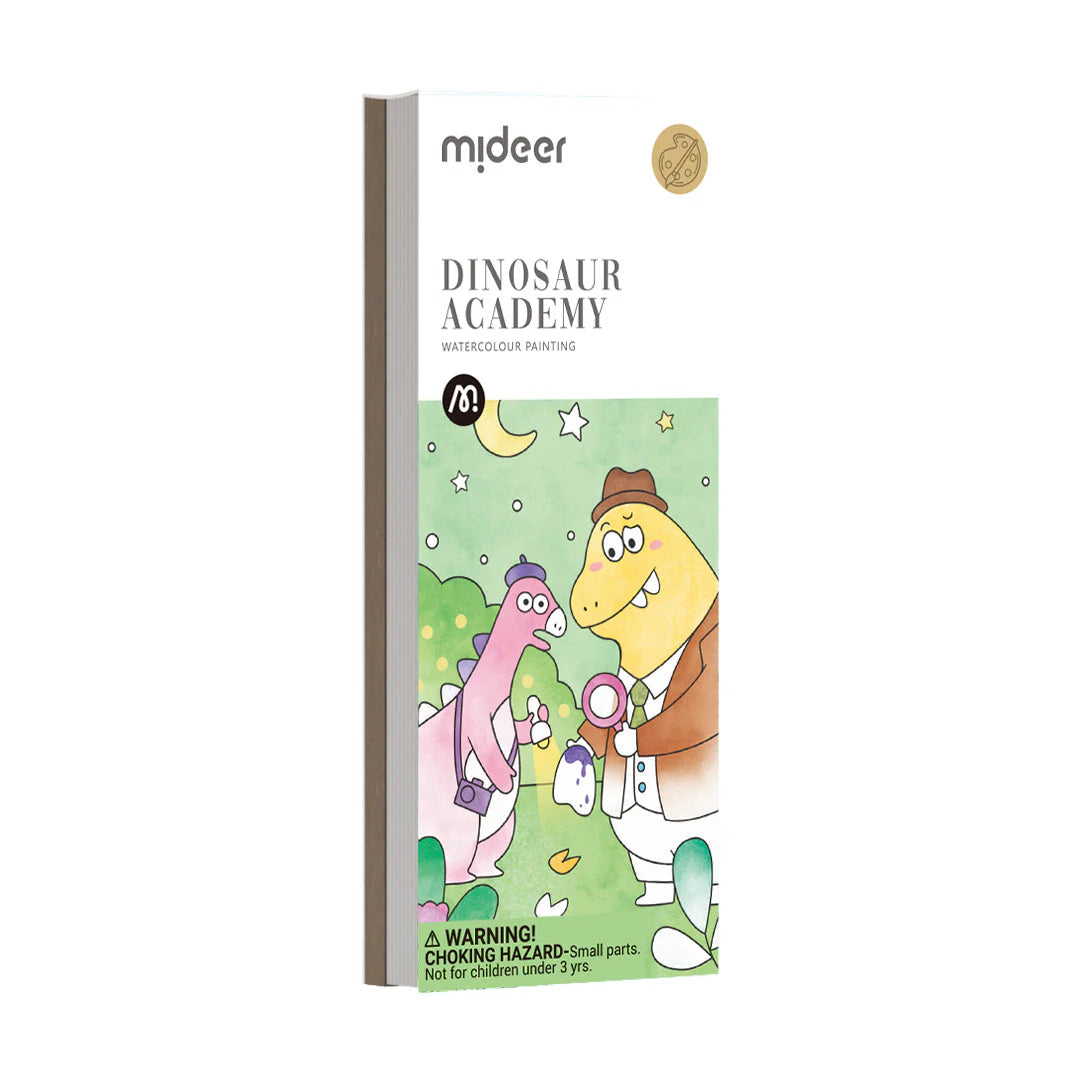 WATERCOLOR COLORING BOOK DINOSAUR ACADEMY
