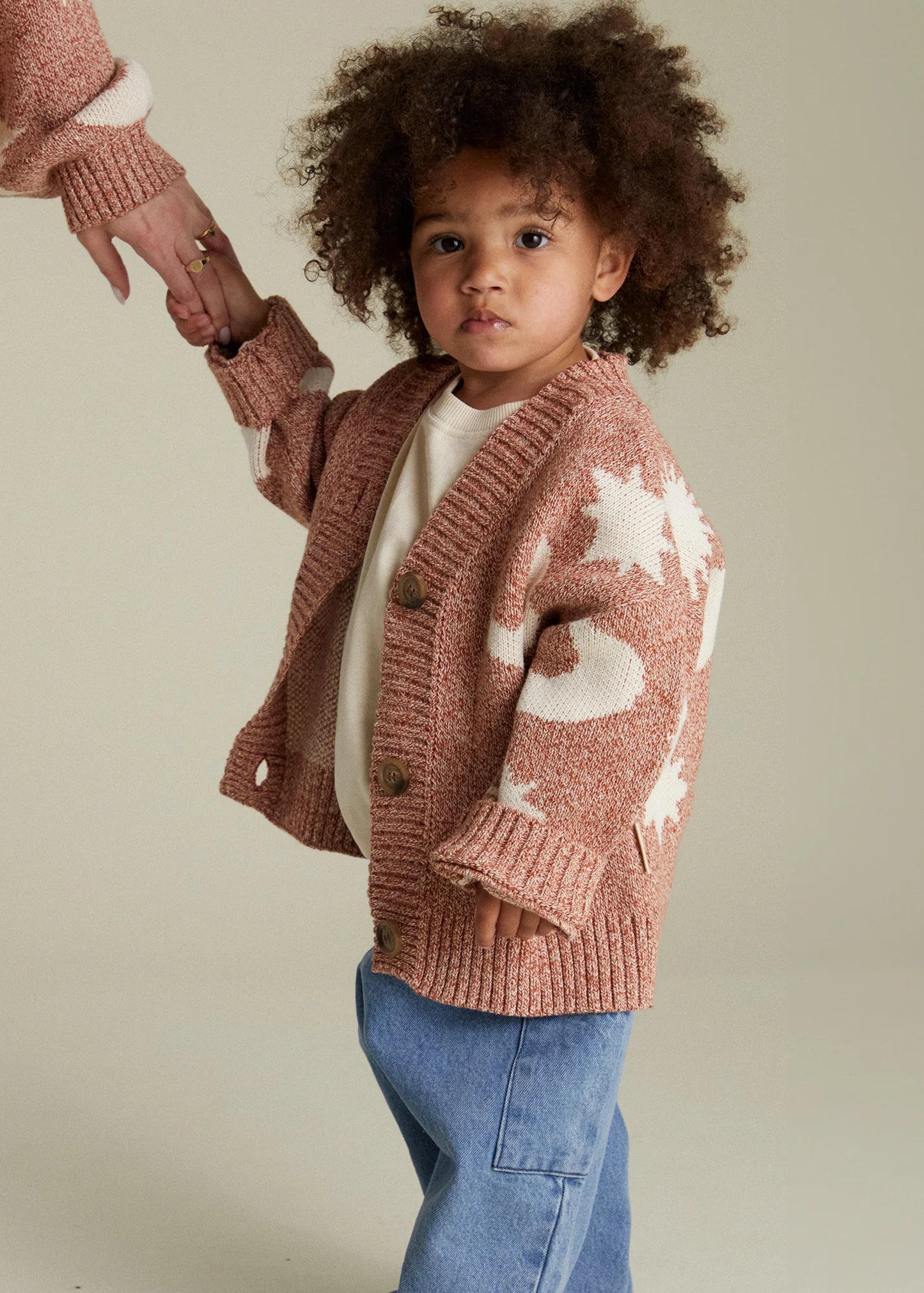 COZMO RUSSET MOON STAR CARDIGAN
