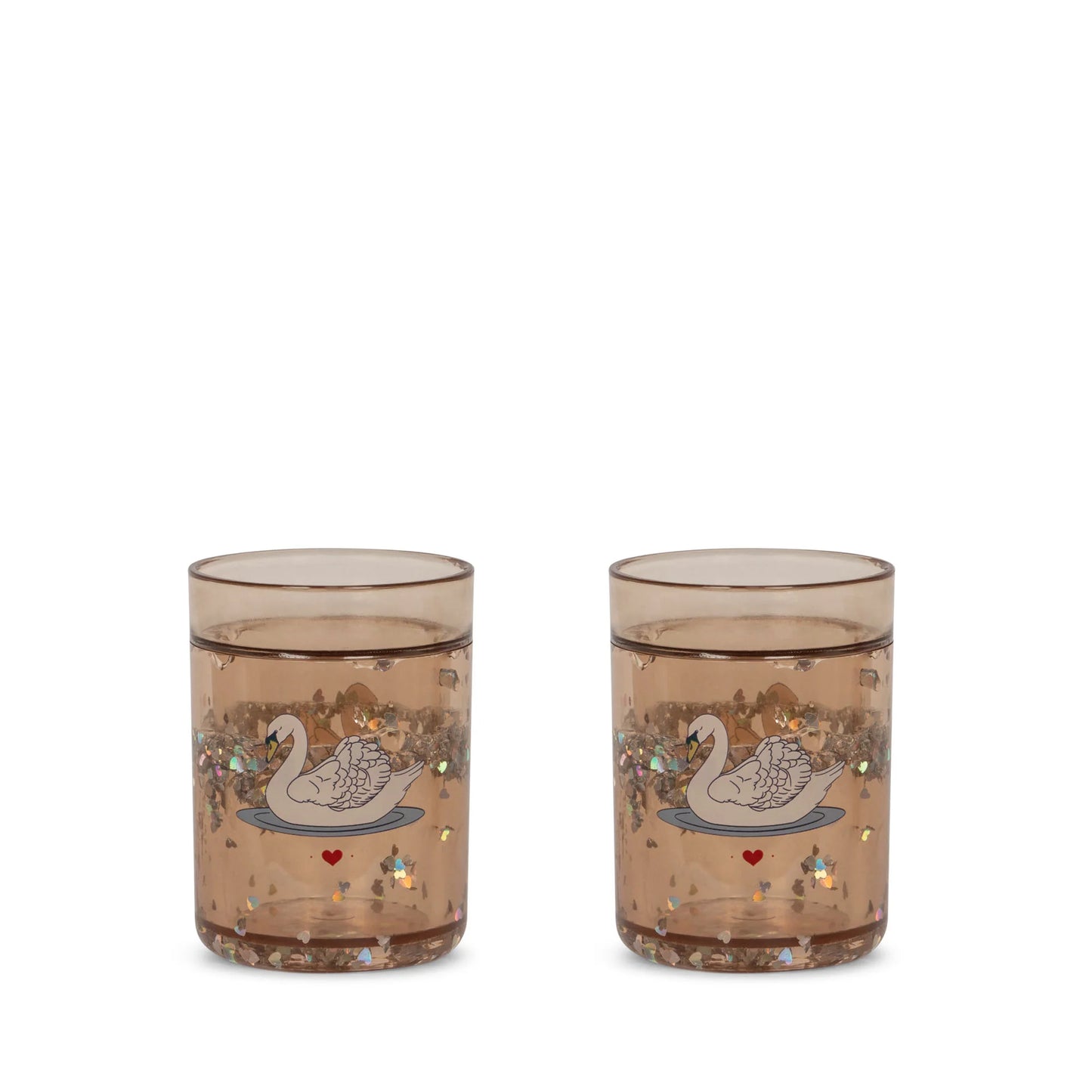 2 PACK GLITTER CUPS - SWAN