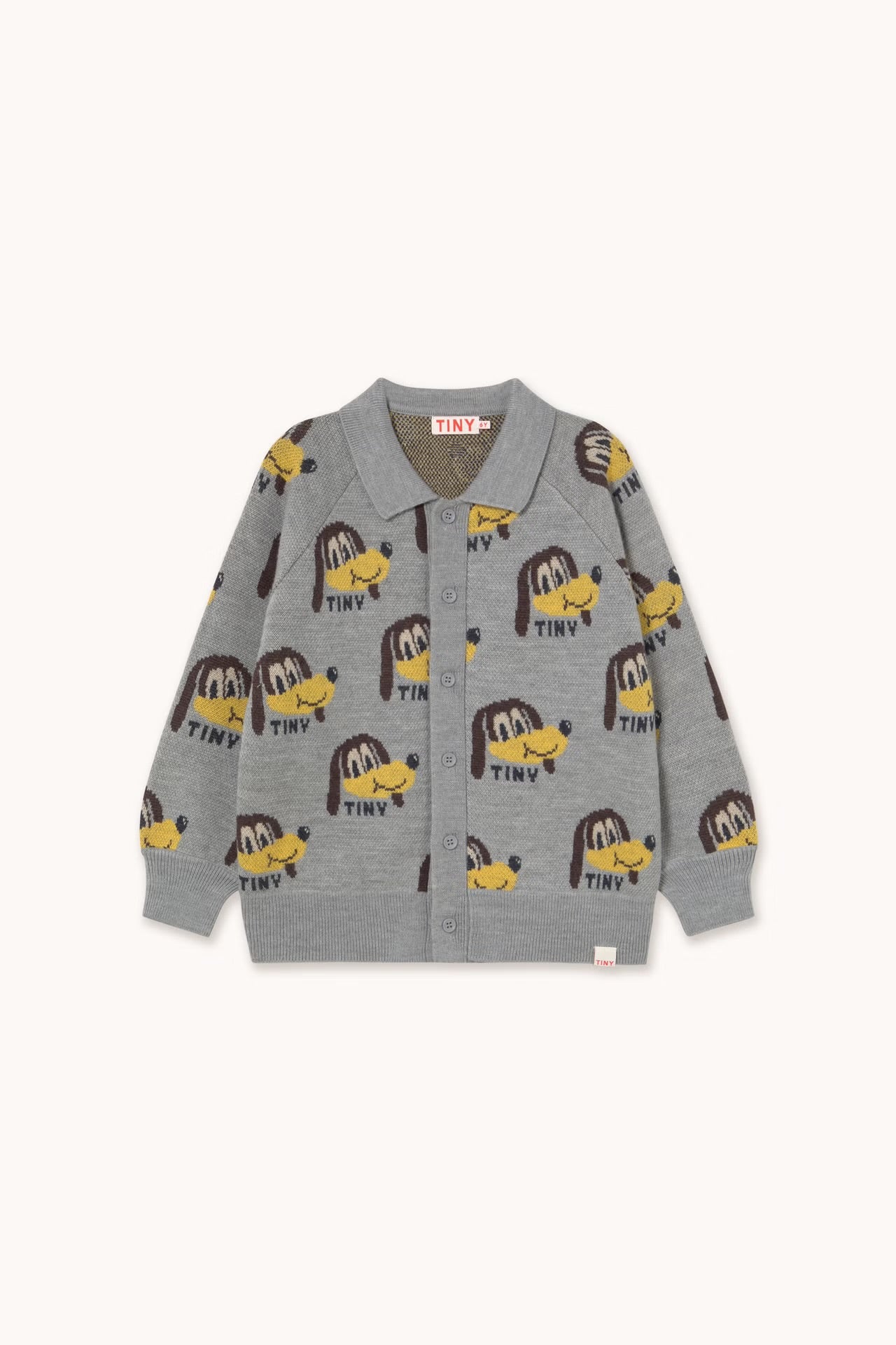 DOGS CARDIGAN - MEDIUM GREY HEATHER