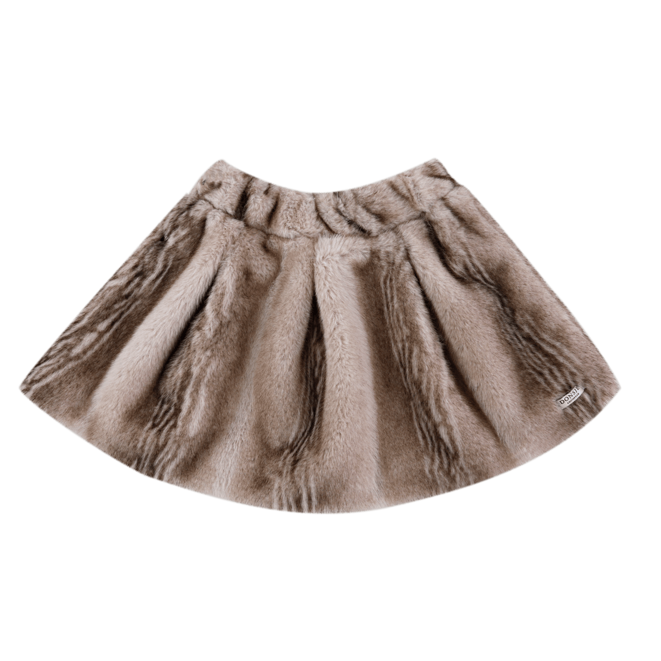Isabelle Skirt Soft Taupe Striped Teddy