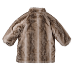 Mila Jacket Soft Taupe Striped Teddy