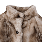 Mila Jacket Soft Taupe Striped Teddy