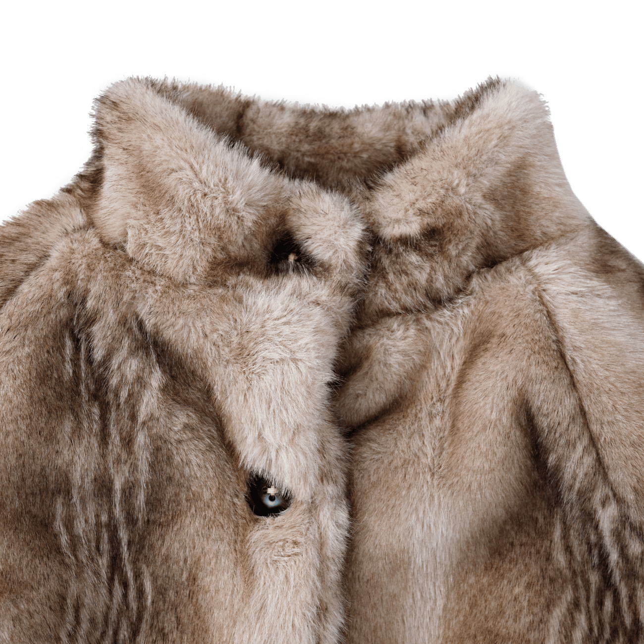 Mila Jacket Soft Taupe Striped Teddy