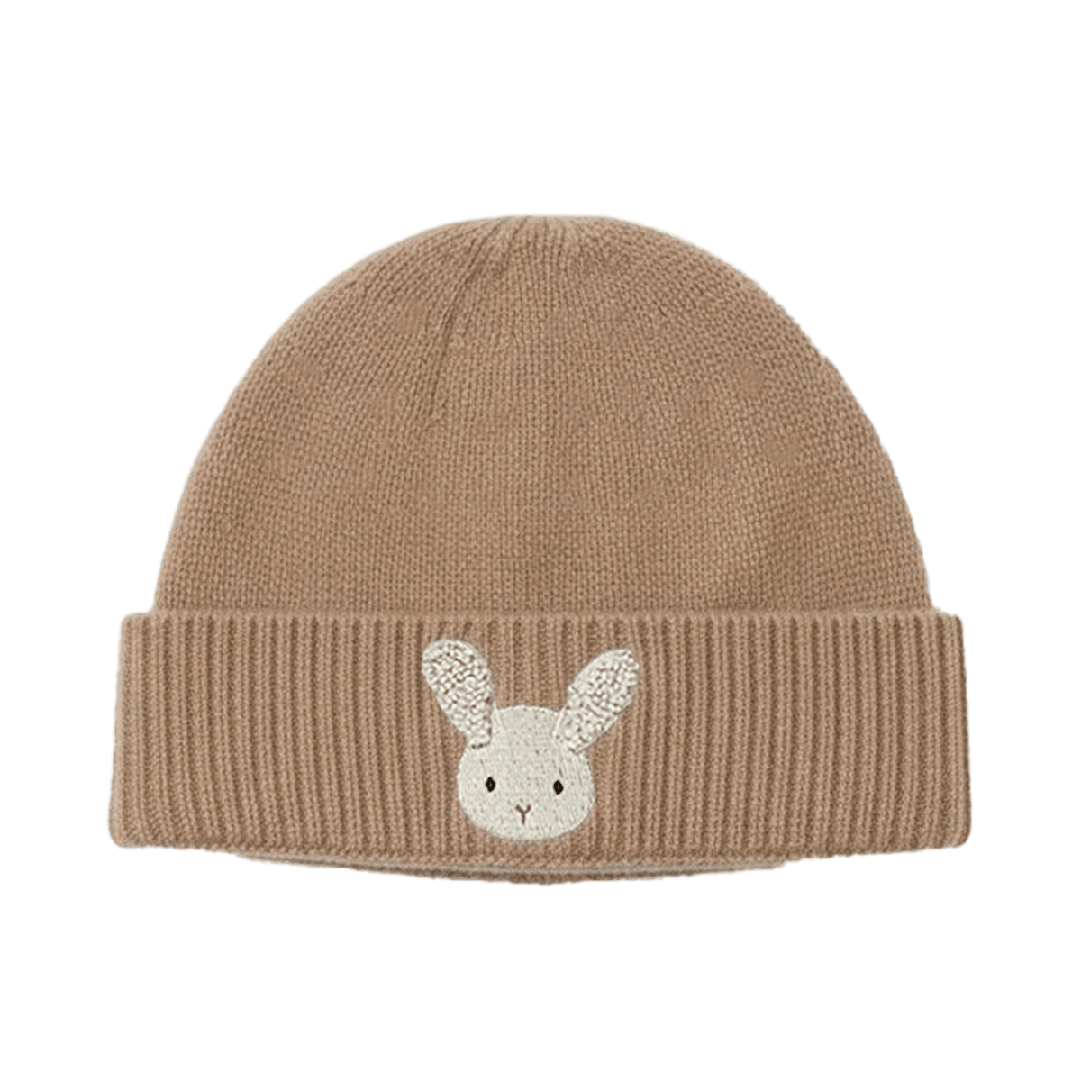 EVARAN MERINO WOOL HAT | FLUFFY BUNNY | HAZELNUT
