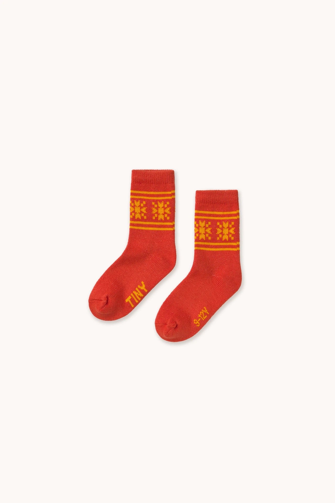 SNOW WOOL MEDIUM SOCKS - SUMMER RED