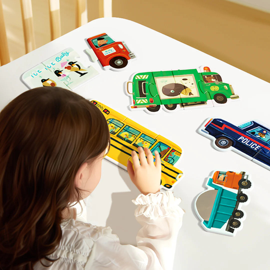 6-in-1 Puzzle Set - Vehicles
