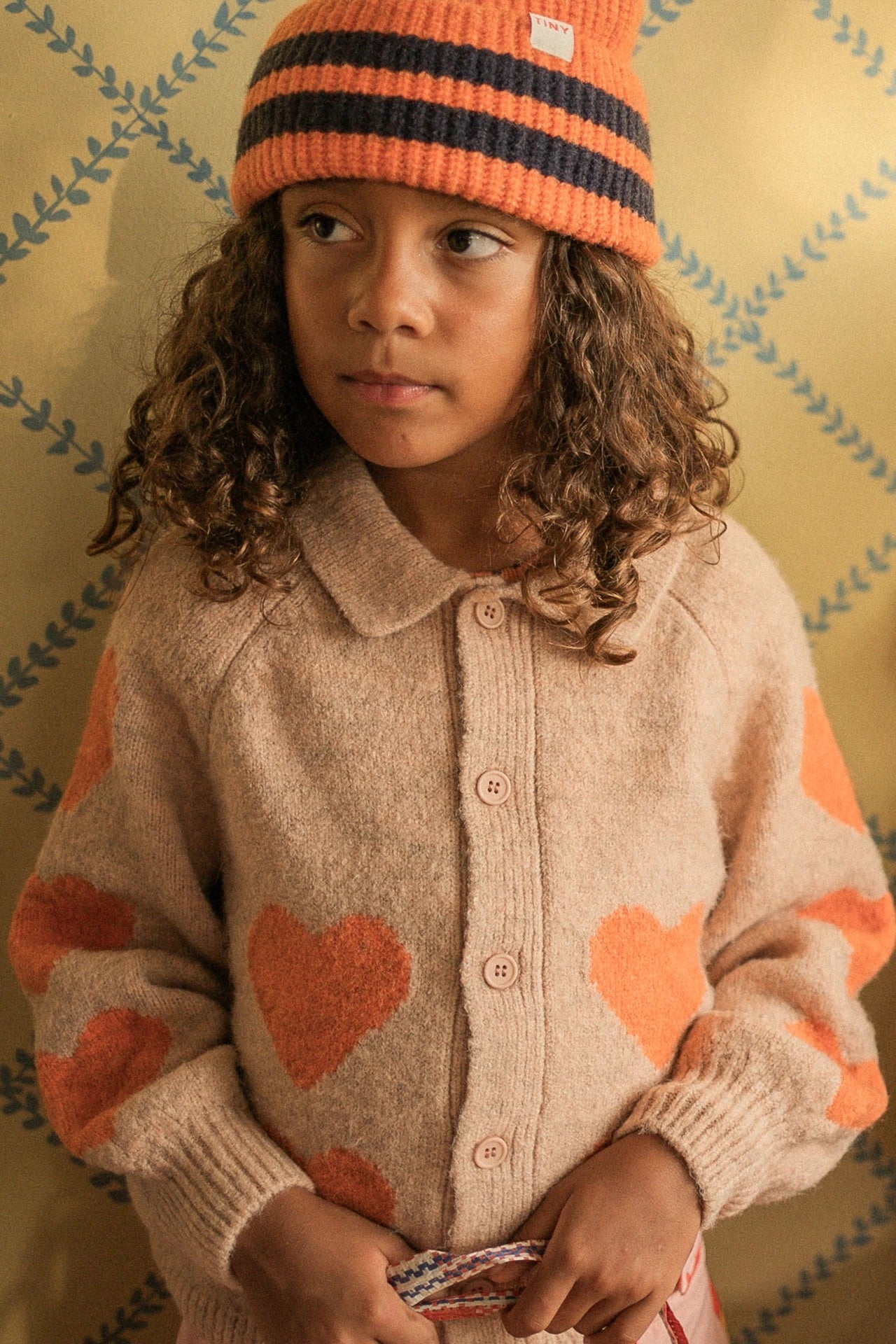 HEARTS CARDIGAN - WILD ROSE